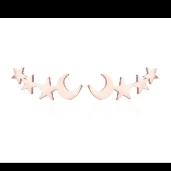 NIGHT SKY GOLD Earrings Stud With Gift Bag - Picture 2 of 6